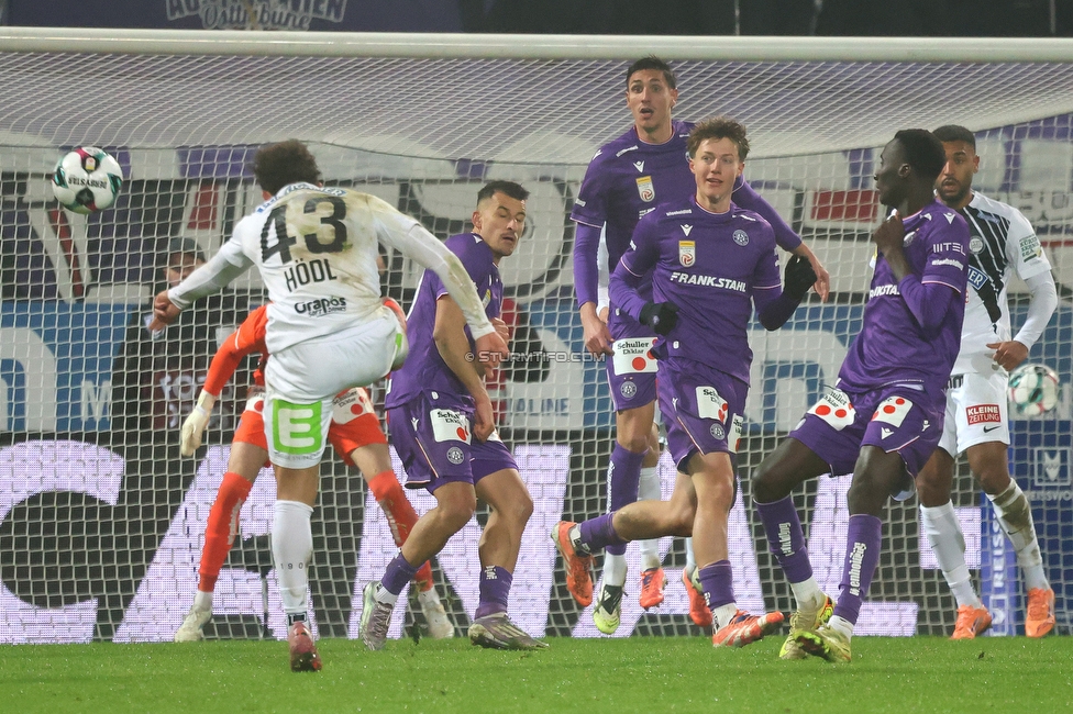 Austria Wien - Sturm Graz
Oesterreichische Fussball Bundesliga, 17. Runde, FK Austria Wien - SK Sturm Graz, Franz Horr Stadion Wien, 14.12.2025. 

Foto zeigt Jacob Peter Hoedl (Sturm)
