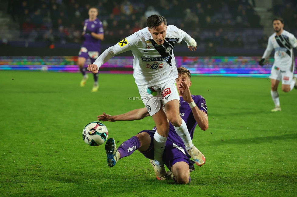 Austria Wien - Sturm Graz
Oesterreichische Fussball Bundesliga, 17. Runde, FK Austria Wien - SK Sturm Graz, Franz Horr Stadion Wien, 14.12.2025. 

Foto zeigt Belmin Beganovic (Sturm)

