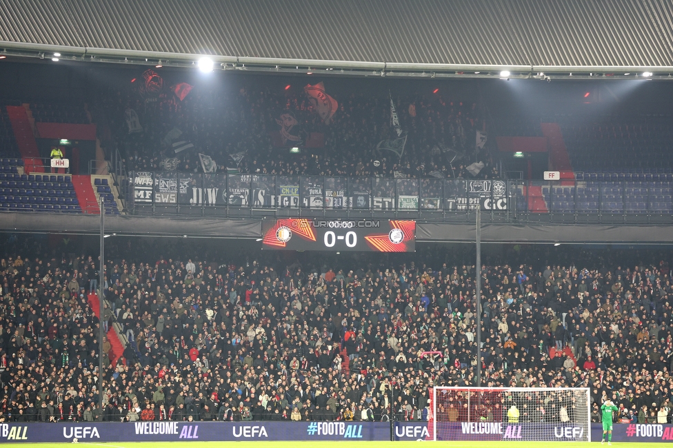 Feyenoord - Sturm Graz
UEFA Europa League Gruppenphase 7. Spieltag, Feyenoord Rotterdam - SK Sturm Graz, Stadion Feijenoord Rotterdam, 22.01.2026. Foto zeigt Fans von Sturm
