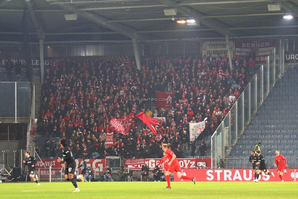 Sturm Graz - Brann Bergen
UEFA Europa League Gruppenphase 8. Spieltag, SK Sturm Graz - SK Brann Bergen, Stadion Liebenau Graz, 29.01.2026. Foto zeigt Fans von Brann Bergen
