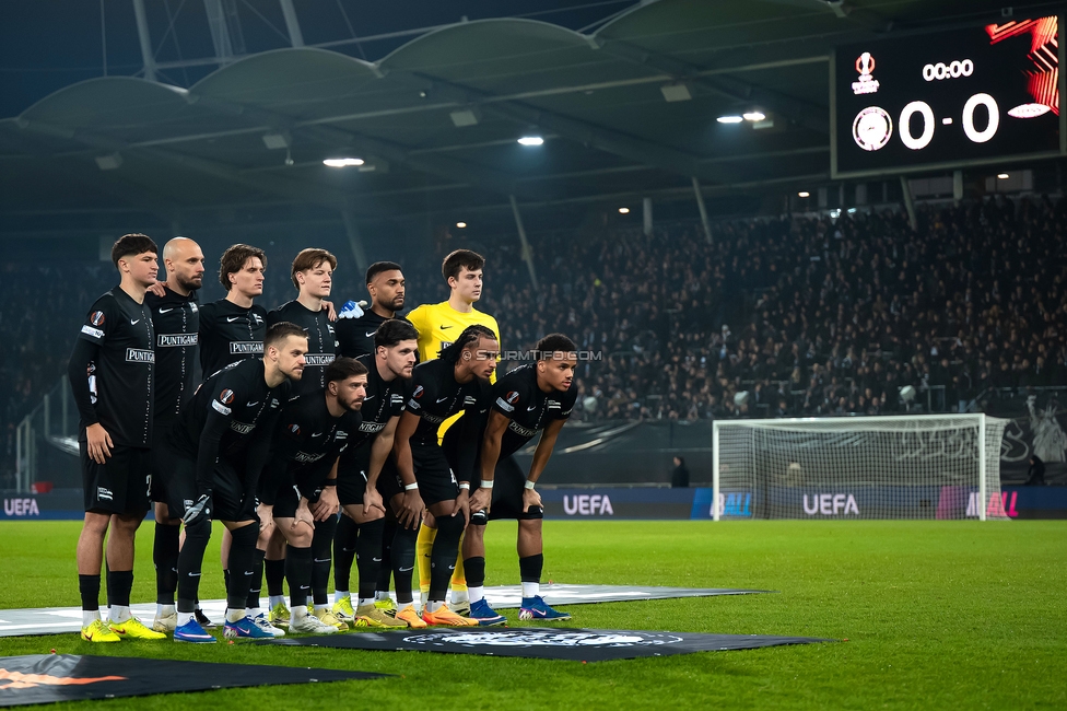 Sturm Graz - Brann Bergen
UEFA Europa League Gruppenphase 8. Spieltag, SK Sturm Graz - SK Brann Bergen, Stadion Liebenau Graz, 29.01.2026. 

Foto zeigt die Mannschaft von Sturm
