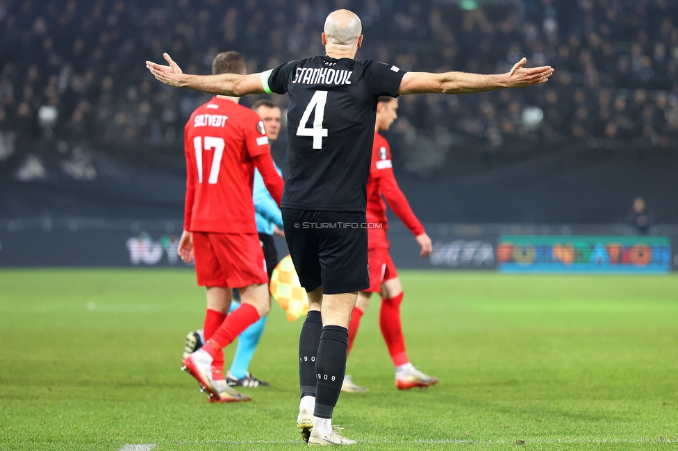 Sturm Graz - Brann Bergen
UEFA Europa League Gruppenphase 8. Spieltag, SK Sturm Graz - SK Brann Bergen, Stadion Liebenau Graz, 29.01.2026. Foto zeigt Jon Gorenc-Stankovic (Sturm)
