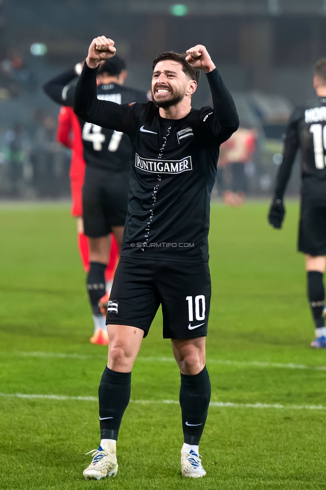 Sturm Graz - Brann Bergen
UEFA Europa League Gruppenphase 8. Spieltag, SK Sturm Graz - SK Brann Bergen, Stadion Liebenau Graz, 29.01.2026. Foto zeigt Otar Kiteishvili (Sturm)

