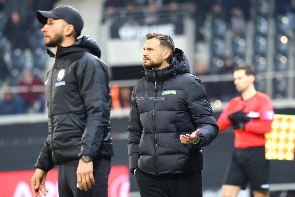 Altach - Sturm Graz
OEFB Cup, Viertelfinale, SC Rheindorf Altach - SK Sturm Graz, Stadion Schnabelholz Altach, 01.02.2026. Foto zeigt Sargon Duran (Co-Trainer Sturm) und Fabio Ingolitisch (Cheftrainer Sturm)
