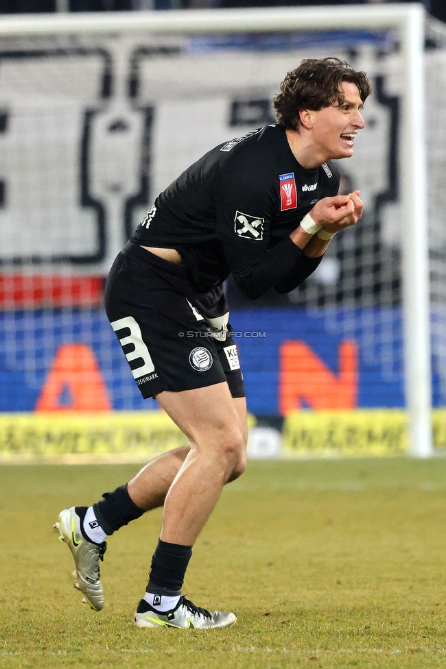 Altach - Sturm Graz
OEFB Cup, Viertelfinale, SC Rheindorf Altach - SK Sturm Graz, Stadion Schnabelholz Altach, 01.02.2026. Foto zeigt Tim Oermann (Sturm)
Schlüsselwörter: rote