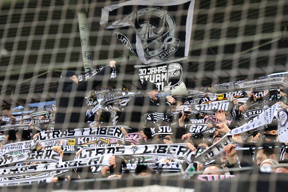 Sturm Graz - Ried
Oesterreichische Fussball Bundesliga, 18. Runde, SK Sturm Graz - SV Ried, Stadion Liebenau Graz, 08.02.2026. Foto zeigt Fans von Sturm

