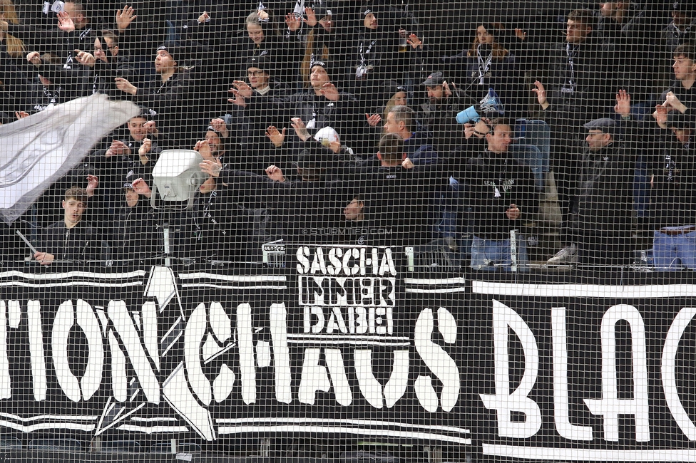 Sturm Graz - Ried
Oesterreichische Fussball Bundesliga, 18. Runde, SK Sturm Graz - SV Ried, Stadion Liebenau Graz, 08.02.2026. Foto zeigt Fans von Sturm mit einem Spruchband
