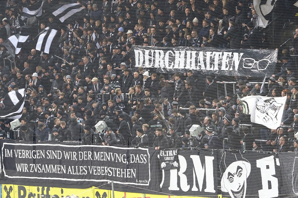 Sturm Graz - Ried
Oesterreichische Fussball Bundesliga, 18. Runde, SK Sturm Graz - SV Ried, Stadion Liebenau Graz, 08.02.2026. Foto zeigt Fans von Sturm mit einem Spruchband
