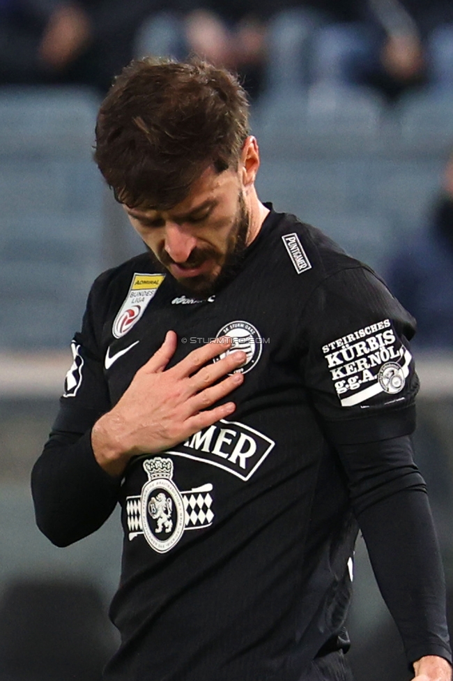Sturm Graz - Ried
Oesterreichische Fussball Bundesliga, 18. Runde, SK Sturm Graz - SV Ried, Stadion Liebenau Graz, 08.02.2026. Foto zeigt Otar Kiteishvili (Sturm)
