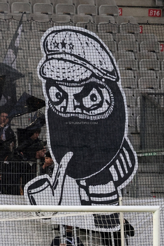 WSG Tirol - Sturm Graz
Oesterreichische Fussball Bundesliga, 19. Runde, WSG Tirol - SK Sturm Graz, Tivoli Stadion Neu, 14.02.2026.

Foto zeigt Fans von Sturm mit einer Choreografie
Schlüsselwörter: sturmflut