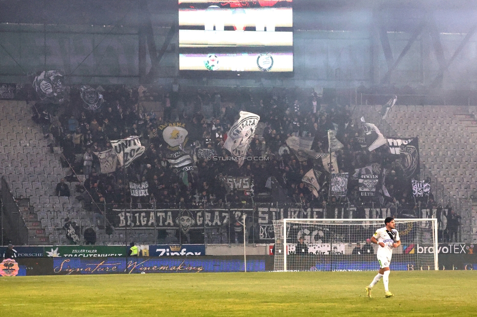 WSG Tirol - Sturm Graz
Oesterreichische Fussball Bundesliga, 19. Runde, WSG Tirol - SK Sturm Graz, Tivoli Stadion Neu, 14.02.2026.

Foto zeigt Fans von Sturm
