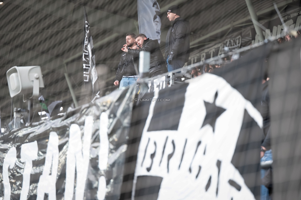 Sturm Graz - BW Linz
Oesterreichische Fussball Bundesliga, 20. Runde, SK Sturm Graz - FC Blau-Weiss Linz, Stadion Liebenau Graz, 22.02.2026. 

Foto zeigt Fans von Sturm
Schlüsselwörter: vorsaenger brigata