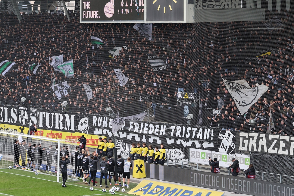 Sturm Graz - BW Linz
Oesterreichische Fussball Bundesliga, 20. Runde, SK Sturm Graz - FC Blau-Weiss Linz, Stadion Liebenau Graz, 22.02.2026. 

Foto zeigt Fans von Sturm und die Mannschaft von Sturm
