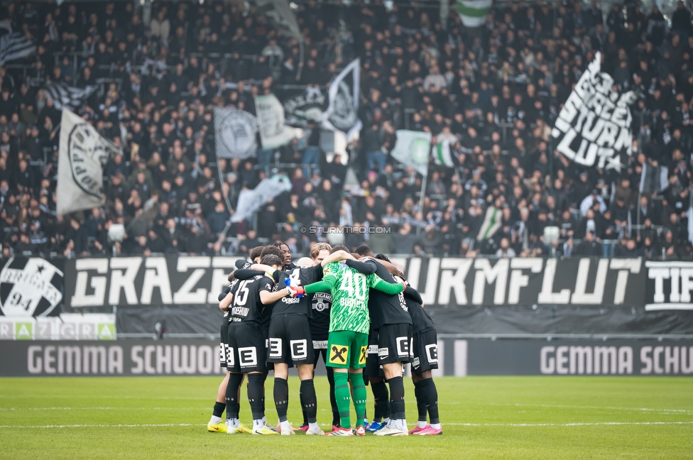 Sturm Graz - BW Linz
Oesterreichische Fussball Bundesliga, 20. Runde, SK Sturm Graz - FC Blau-Weiss Linz, Stadion Liebenau Graz, 22.02.2026. 

Foto zeigt die Mannschaft von Sturm
