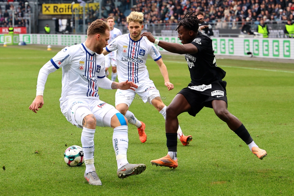 Sturm Graz - BW Linz
Oesterreichische Fussball Bundesliga, 20. Runde, SK Sturm Graz - FC Blau-Weiss Linz, Stadion Liebenau Graz, 22.02.2026. 

Foto zeigt Seedy Jatta (Sturm)
