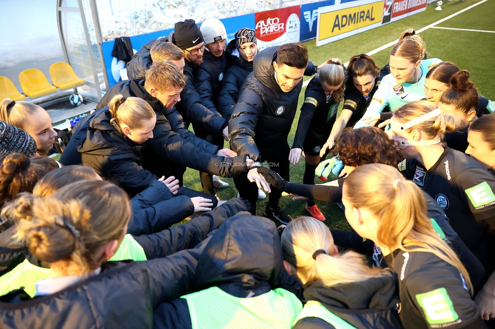 Sturm Damen - RB Salzburg
OEFB Frauen Bundesliga, 15. Runde, SK Sturm Graz Damen - RB Salzburg, Koralmstadion Deutschlandsberg , 21.02.2026. Foto zeigt die Mannschaft der Sturm Damen
