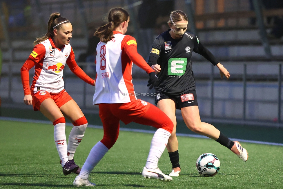 Sturm Damen - RB Salzburg
OEFB Frauen Bundesliga, 15. Runde, SK Sturm Graz Damen - RB Salzburg, Koralmstadion Deutschlandsberg , 21.02.2026. Foto zeigt Elisabeth Brandl (Sturm Damen)
