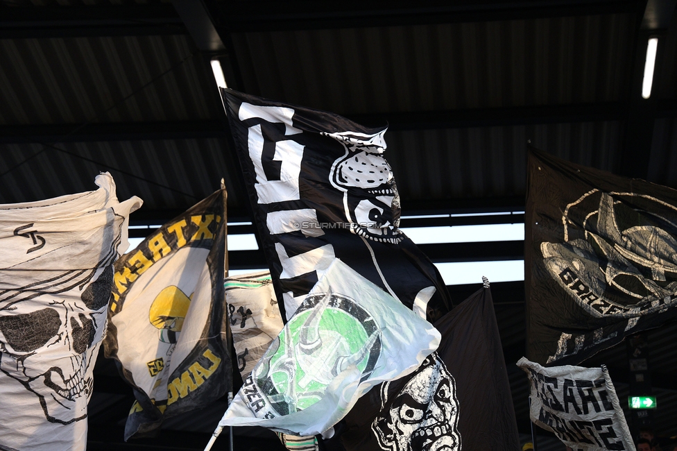 Wolfsberg - Sturm Graz
Oesterreichische Fussball Bundesliga, 21. Runde, Wolfsberger AC - SK Sturm Graz, Lavanttal Arena Wolfsberg, 01.03.2026. 

Foto zeigt Fans von Sturm
