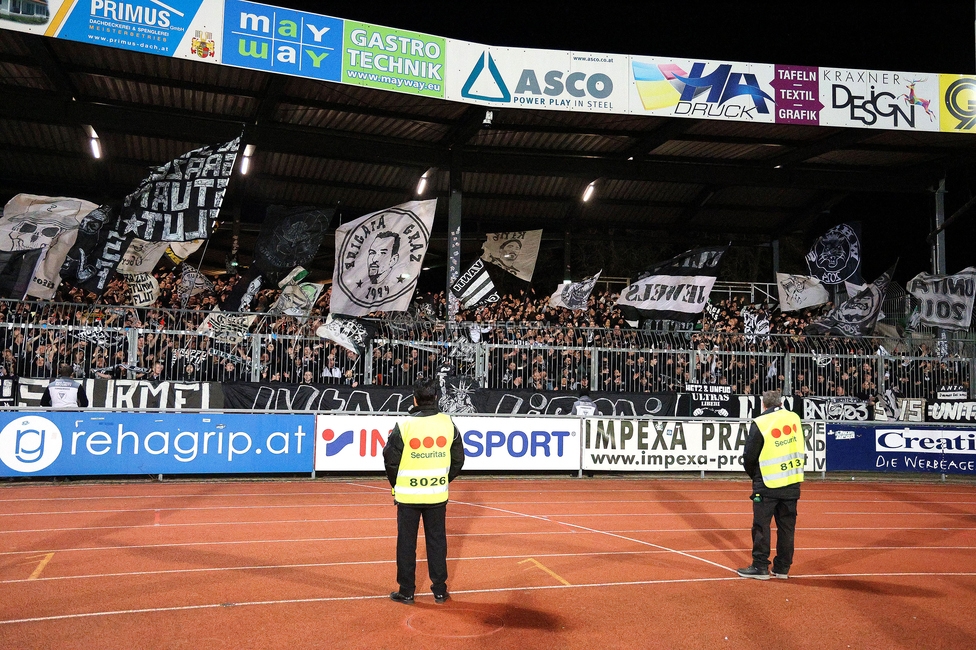Wolfsberg - Sturm Graz
Oesterreichische Fussball Bundesliga, 21. Runde, Wolfsberger AC - SK Sturm Graz, Lavanttal Arena Wolfsberg, 01.03.2026. Foto zeigt Fans von Sturm
