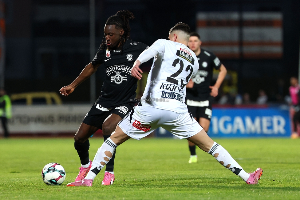 Wolfsberg - Sturm Graz
Oesterreichische Fussball Bundesliga, 21. Runde, Wolfsberger AC - SK Sturm Graz, Lavanttal Arena Wolfsberg, 01.03.2026. Foto zeigt Axel Kayombo (Sturm)
