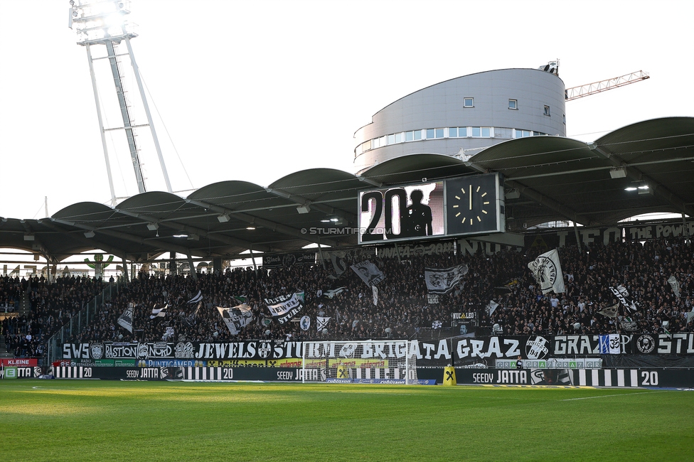 Sturm Graz - Altach
Oesterreichische Fussball Bundesliga, 22. Runde, SK Sturm Graz - SCR Altach, Stadion Liebenau Graz, 08.03.2026. Foto zeigt Fans von Sturm
