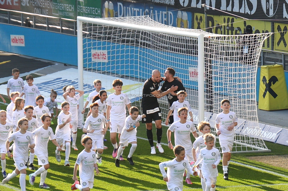 Sturm Graz - Altach
Oesterreichische Fussball Bundesliga, 22. Runde, SK Sturm Graz - SCR Altach, Stadion Liebenau Graz, 08.03.2026. Foto zeigt Eindruecke von 100 Kids gegen den Meister
