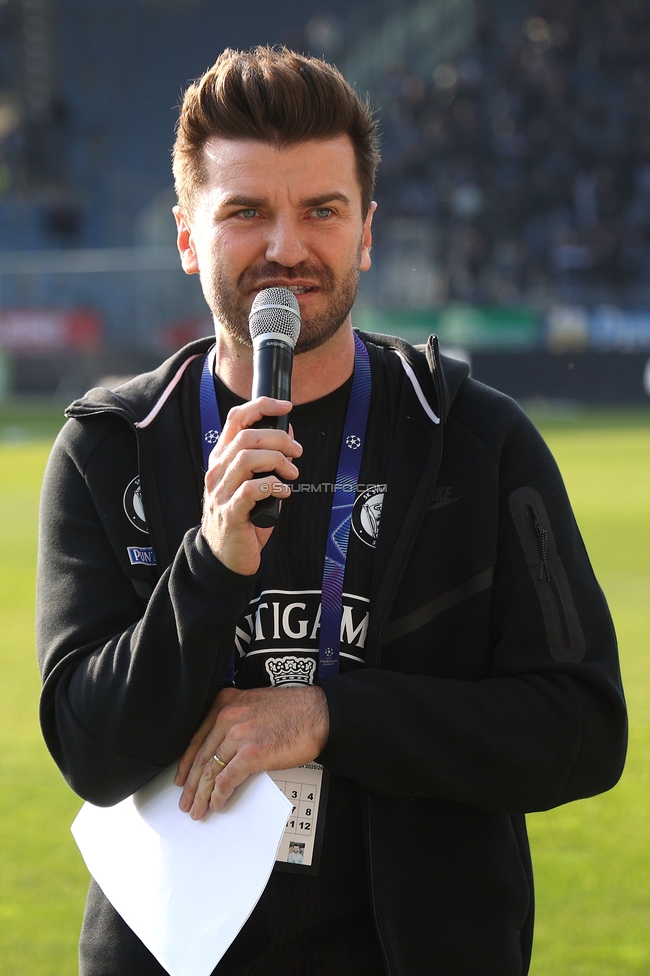Sturm Graz - Altach
Oesterreichische Fussball Bundesliga, 22. Runde, SK Sturm Graz - SCR Altach, Stadion Liebenau Graz, 08.03.2026. Foto zeigt Thomas Seidl (Stadionsprecher)
