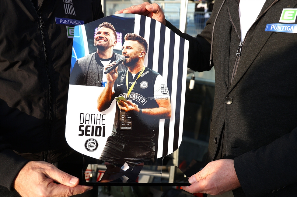 Sturm Graz - Altach
Oesterreichische Fussball Bundesliga, 22. Runde, SK Sturm Graz - SCR Altach, Stadion Liebenau Graz, 08.03.2026. Foto zeigt eine Auszeichnung
