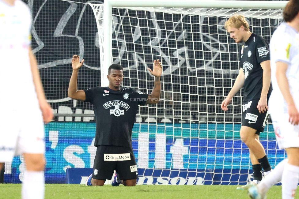 Sturm Graz - Altach
Oesterreichische Fussball Bundesliga, 22. Runde, SK Sturm Graz - SCR Altach, Stadion Liebenau Graz, 08.03.2026. Foto zeigt Jeyland Mitchell (Sturm)
