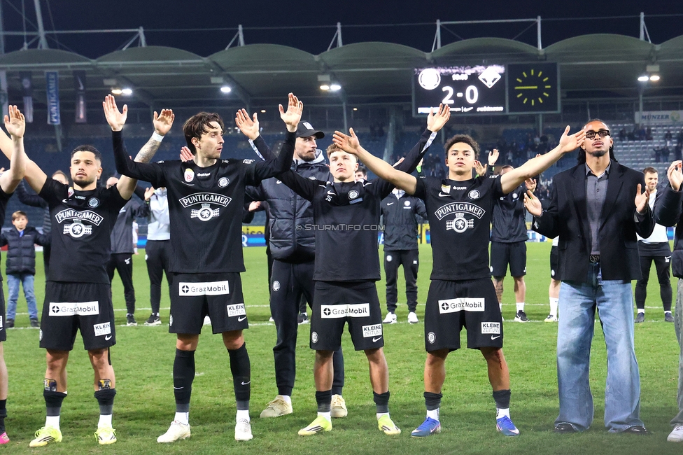 Sturm Graz - Altach
Oesterreichische Fussball Bundesliga, 22. Runde, SK Sturm Graz - SCR Altach, Stadion Liebenau Graz, 08.03.2026. Foto zeigt die Mannschaft von Sturm
