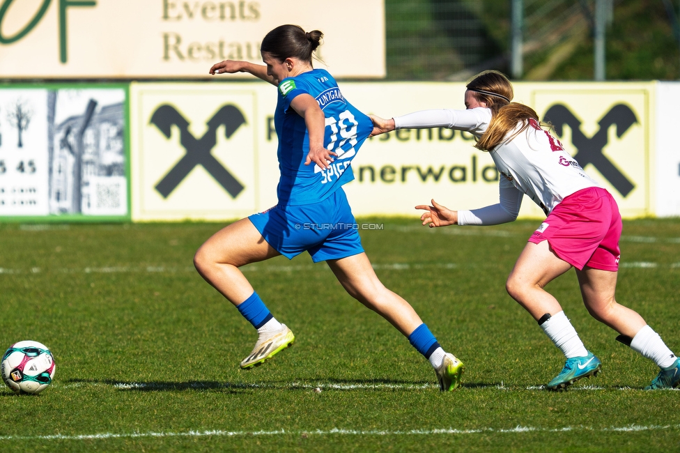 Neulengbach - Sturm Damen
OEFB Frauen Bundesliga, 16. Runde, USV Neulengbach - SK Sturm Graz Damen, Wienerwaldstadion Neulengbach, 14.03.2026

Foto zeigt Marie Spiess (Sturm Damen)
