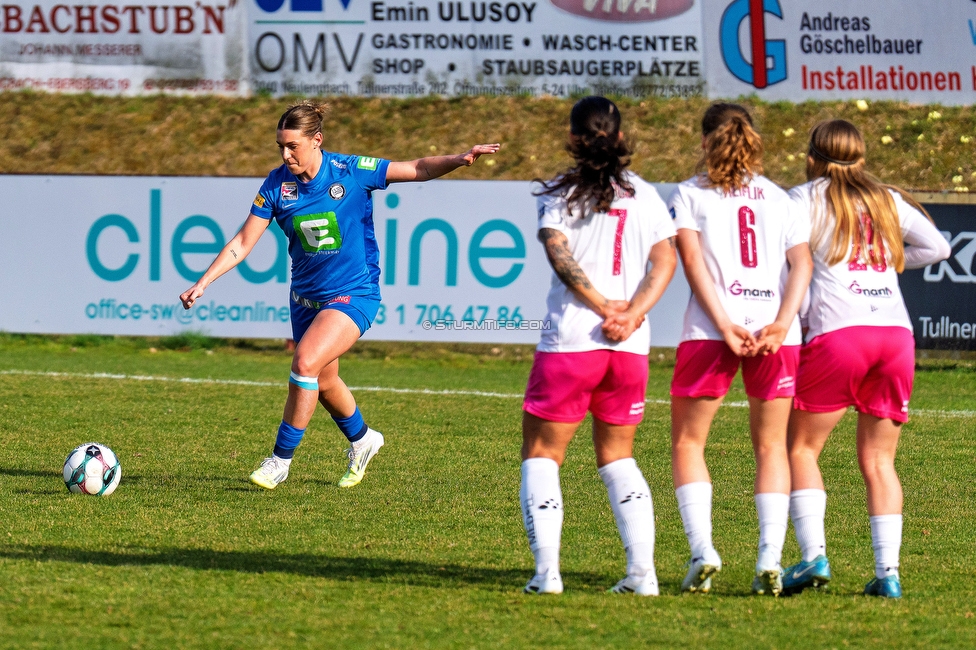 Neulengbach - Sturm Damen
OEFB Frauen Bundesliga, 16. Runde, USV Neulengbach - SK Sturm Graz Damen, Wienerwaldstadion Neulengbach, 14.03.2026

Foto zeigt Laura Krumboeck (Sturm Damen)
