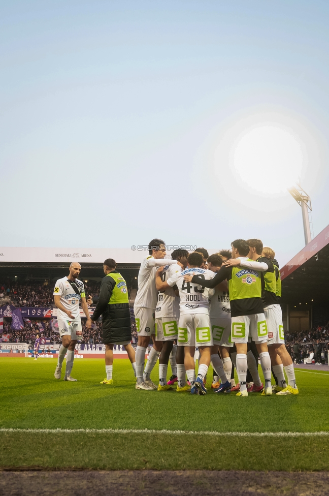 Austria Wien - Sturm Graz
Oesterreichische Fussball Bundesliga, 23. Runde, FK Austria Wien - SK Sturm Graz, Franz Horr Stadion Wien, 15.03.2026.

Foto zeigt Otar Kiteishvili (Sturm)
Schlüsselwörter: torjubel