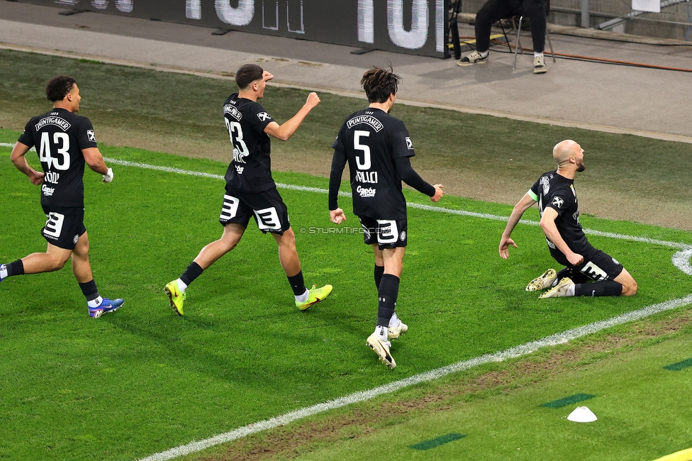 Sturm Graz - RB Salzburg
Oesterreichische Fussball Bundesliga, 24. Runde, SK Sturm Graz - FC RB Salzburg, Stadion Graz-Liebenau, 20.03.2026. Foto zeigt Jon Gorenc-Stankovic (Sturm)
Schlüsselwörter: torjubel