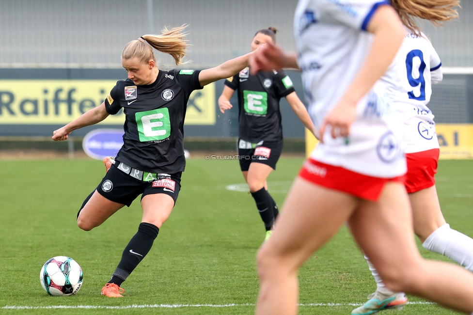 Sturm Damen - BW Linz
OEFB Frauen Bundesliga, 17. Runde, SK Sturm Graz Damen - BW Linz, Trainingszentrum Messendorf, 21.03.2026. Foto zeigt Sandra Jakobsen (Sturm Damen)
