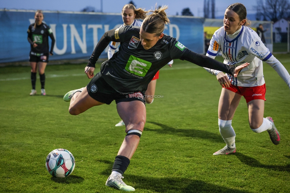Sturm Damen - BW Linz
OEFB Frauen Bundesliga, 17. Runde, SK Sturm Graz Damen - BW Linz, Trainingszentrum Messendorf, 21.03.2026. Foto zeigt Laura Krumboeck (Sturm Damen)
