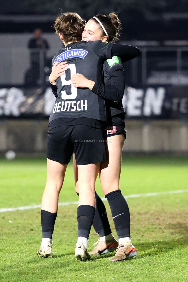 Sturm Damen - BW Linz
OEFB Frauen Bundesliga, 17. Runde, SK Sturm Graz Damen - BW Linz, Trainingszentrum Messendorf, 21.03.2026. Foto zeigt Pauline Deutsch (Sturm Damen)  und Mia Gavric (Sturm Damen)
