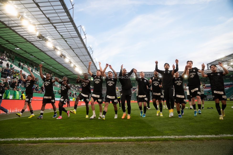 Rapid Wien - Sturm Graz
Oesterreichische Fussball Bundesliga, 25. Runde, SK Rapid Wien - SK Sturm Graz, Franz Horr Stadion Wien, 05.04.2026.Foto zeigt die Mannschaft von Sturm
