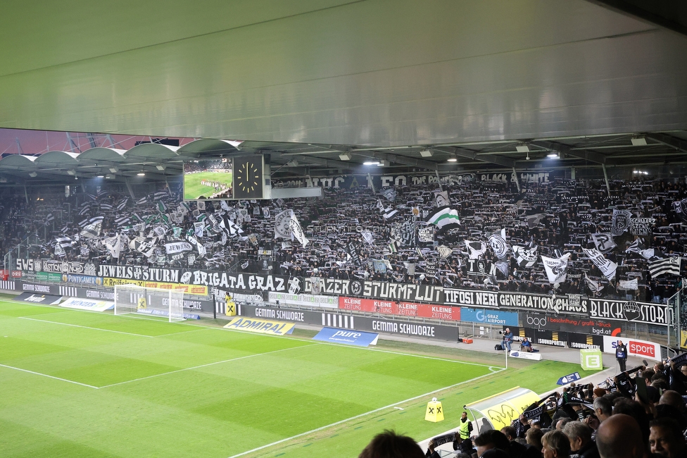 Sturm Graz - LASK
Oesterreichische Fussball Bundesliga, 28. Runde, SK Sturm Graz - LASK, Stadion Graz-Liebenau, 22.04.2026. Foto zeigt Fans von Sturm mit einer Choreografie
Schlüsselwörter: schals