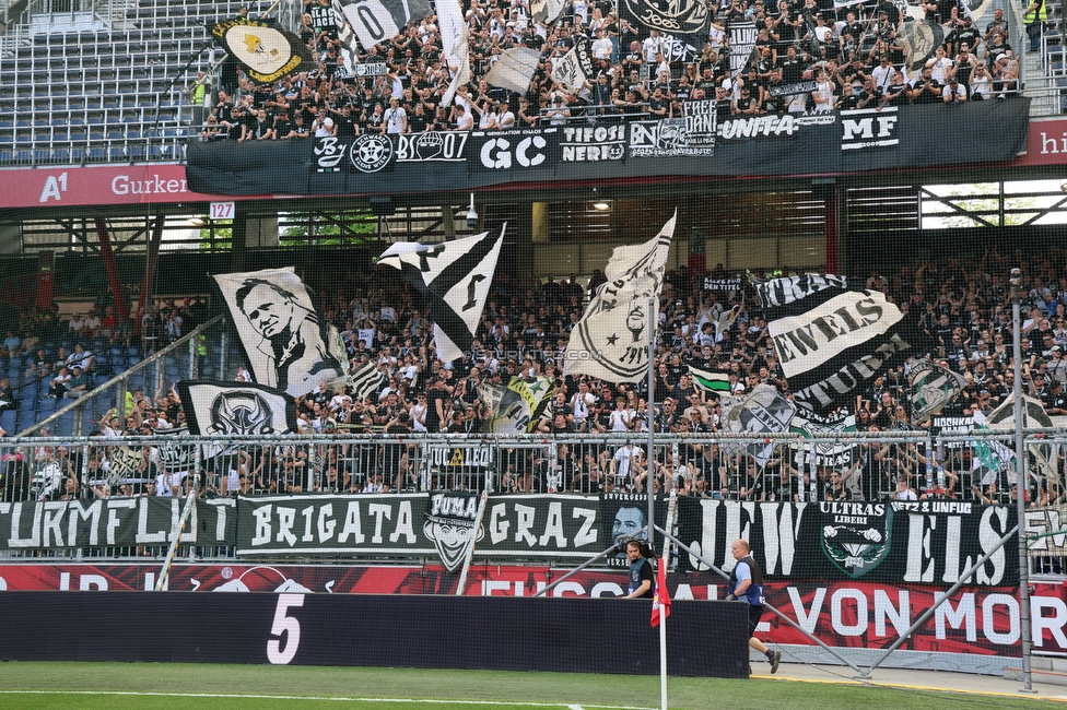 RB Salzburg - Sturm Graz
Oesterreichische Fussball Bundesliga, 30. Runde, FC RB Salzburg - SK Sturm Graz, Stadion Wals-Siezenheim, 03.05.2026.

Foto zeigt Fans von Sturm
