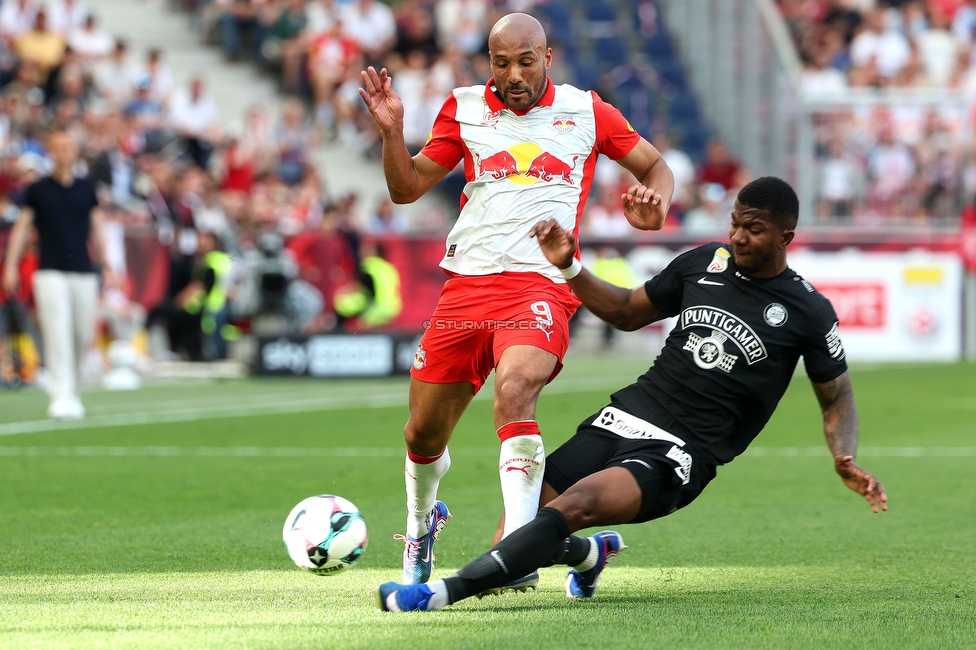 RB Salzburg - Sturm Graz
Oesterreichische Fussball Bundesliga, 30. Runde, FC RB Salzburg - SK Sturm Graz, Stadion Wals-Siezenheim, 03.05.2026.

Foto zeigt Jeyland Mitchell (Sturm)
