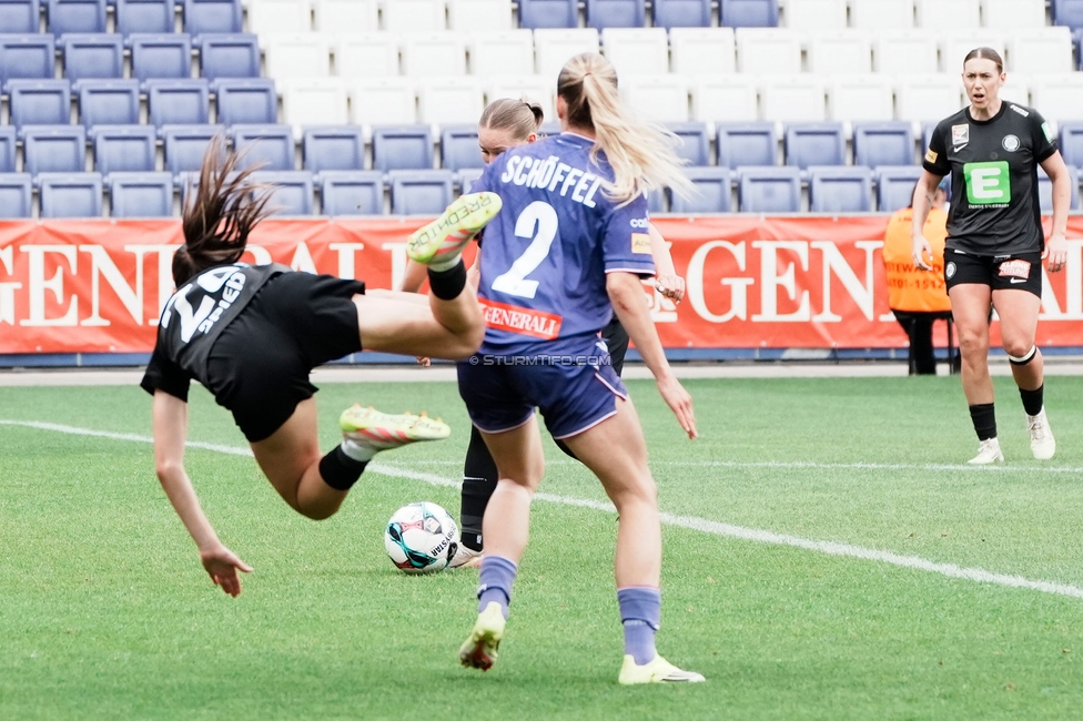 Austria Wien - Sturm Damen
OEFB Frauen Bundesliga, 3. Runde Play-Off, FK Austria Wien - SK Sturm Graz Damen, Generali Arena Wien, 09.05.2026. Foto zeigt Julia Michelle Wattilete (Sturm Damen)

