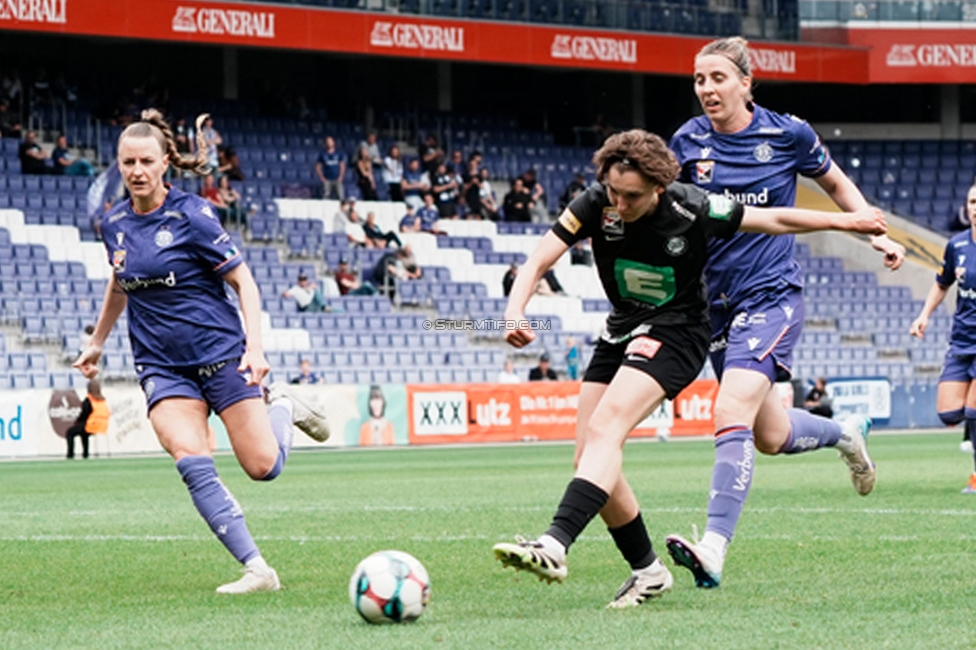 Austria Wien - Sturm Damen
OEFB Frauen Bundesliga, 3. Runde Play-Off, FK Austria Wien - SK Sturm Graz Damen, Generali Arena Wien, 09.05.2026. Foto zeigt Pauline Deutsch (Sturm Damen)
