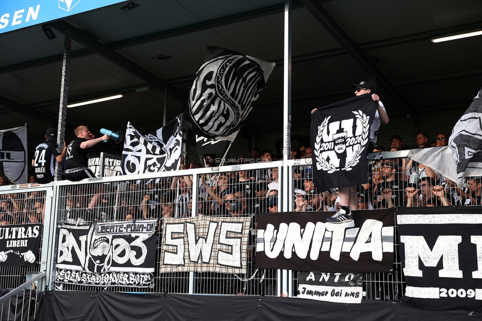 Hartberg - Sturm Graz
Oesterreichische Fussball Bundesliga, 31. Runde, TSV Hartberg - SK Sturm Graz, Profertil Arena Hartberg, 10.05.2026. Foto zeigt Fans von Sturm

