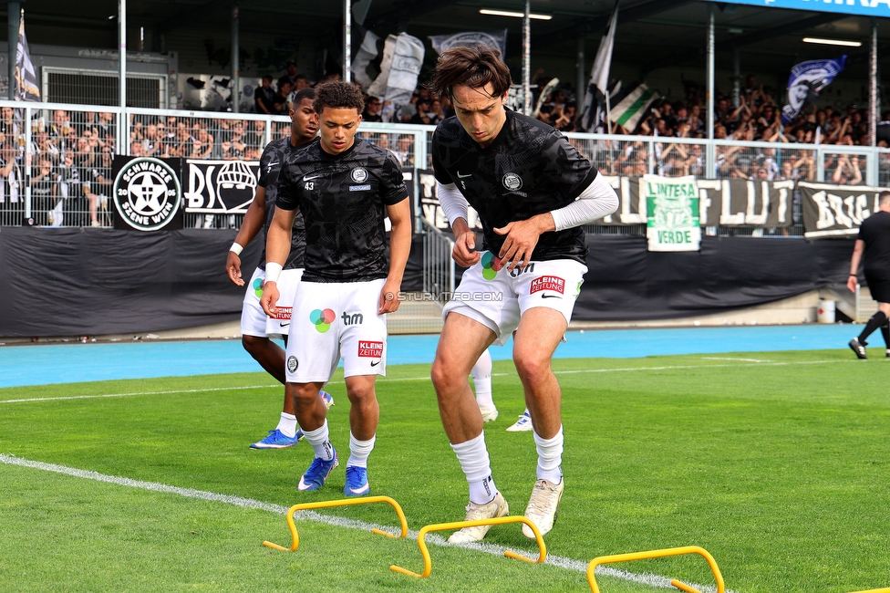 Hartberg - Sturm Graz
Oesterreichische Fussball Bundesliga, 31. Runde, TSV Hartberg - SK Sturm Graz, Profertil Arena Hartberg, 10.05.2026. Foto zeigt Albert Vallci (Sturm)
