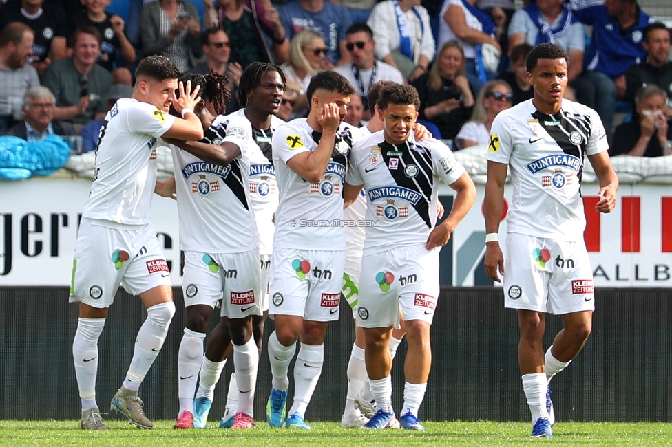 Hartberg - Sturm Graz
Oesterreichische Fussball Bundesliga, 31. Runde, TSV Hartberg - SK Sturm Graz, Profertil Arena Hartberg, 10.05.2026. Foto zeigt die Mannschaft von Sturm
