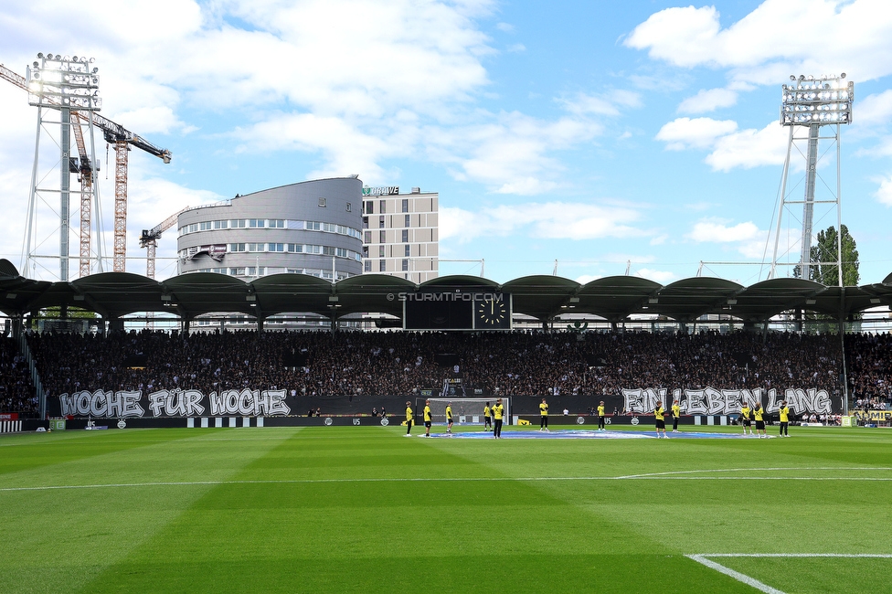 Sturm Graz - Rapid Wien
Oesterreichische Fussball Bundesliga, 32. Runde, SK Sturm Graz - SK Rapid Wien, Stadion Graz-Liebenau, 17.05.2026. Foto zeigt Fans von Sturm mit einer Choreografie
