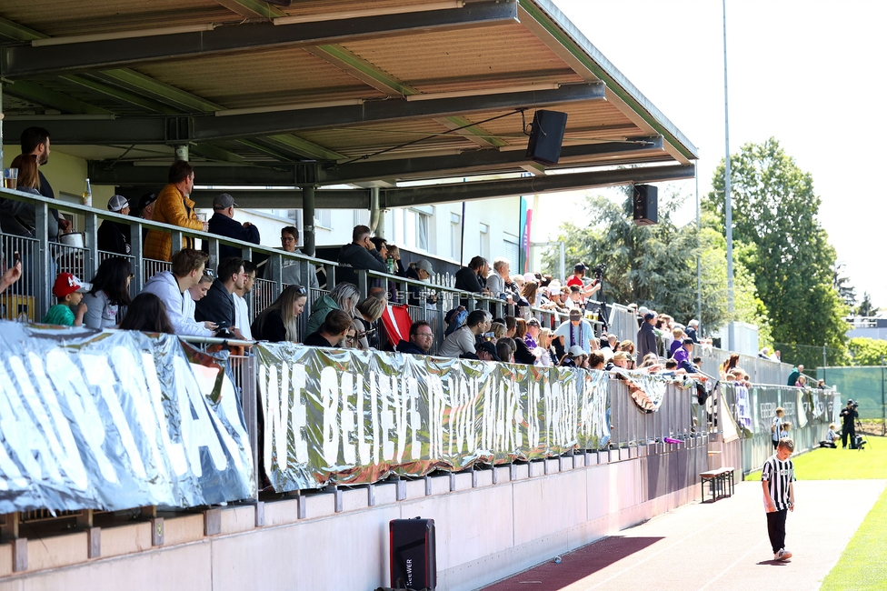 Sturm Damen - Austria Wien
OEFB Frauen Bundesliga, Meistergruppe - 4. Runde, SK Sturm Graz Damen - FK Austria Wien, Trainingszentrum Messendorf, 17.05.2026. Foto zeigt Fans von Sturm
