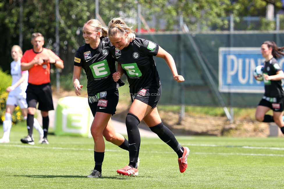 Sturm Damen - Austria Wien
OEFB Frauen Bundesliga, Meistergruppe - 4. Runde, SK Sturm Graz Damen - FK Austria Wien, Trainingszentrum Messendorf, 17.05.2026. Foto zeigt Fie Steenberg-Hansen (Sturm Damen) und Laura Lillholm-Petersen (Sturm Damen)
