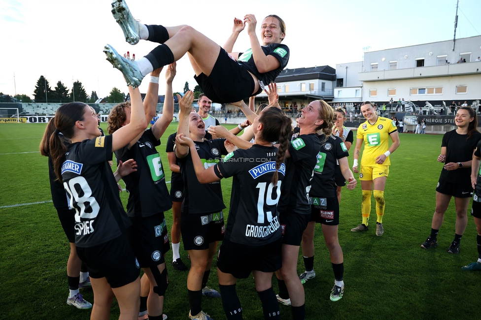 Sturm Damen - St. Poelten
OEFB Frauen Bundesliga, Meistergruppe - 5. Runde, SK Sturm Graz Damen - SKN St. Poelten, Trainingszentrum Messendorf, 22.05.2026. Foto zeigt das Bundesligadebut von Nina Wippel (Sturm Damen)

